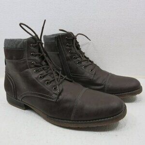 Steve Madden Leather Cap Toe Insulated Men's Boots Shoe Footwear Cold Weather 12